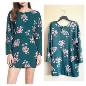 Leith Floral Print Shift Dress